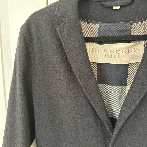 Burberry Brit Black Blazer Wool Blend Size S - Picture 5 of 16